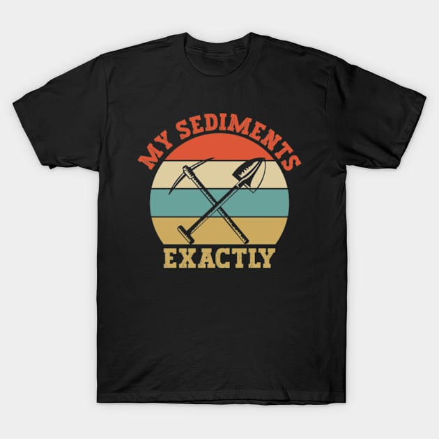 My Sediments Exactly - Funny Geologist Geology T-Shirt by David Brown